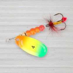 Блешня обертова ZEOX Dominator № 4, 9г, колір 014 Fluo Tiger